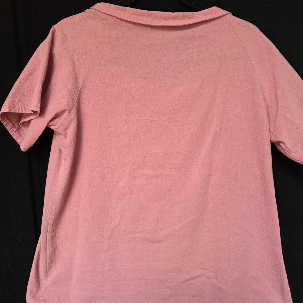 Misslook Pink Women's Top Large Peter Pan Collar - Picture 2 of 7